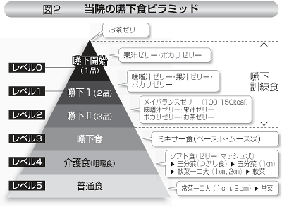 図２　当院の嚥下食ピラミッド