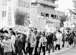 塩尻市で初めての脱原発・再稼働反対集会＆デモ行進